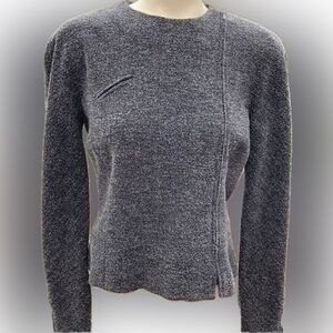 Dana Buchman grey stretch Moto top jacket 10